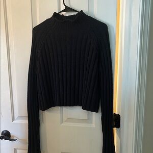 American Eagle Outfitters Charcoal Knit Cardigan